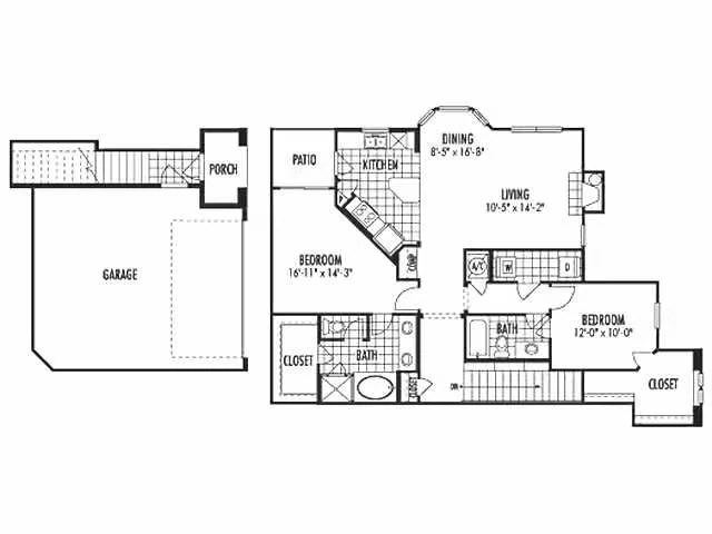 B6 - Attached Garage 521 floor plan